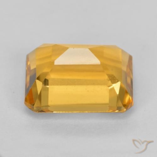 Citrino Laranja-dourado médio Natural 1.66ct, Corte Octógono / Esmeralda, VS