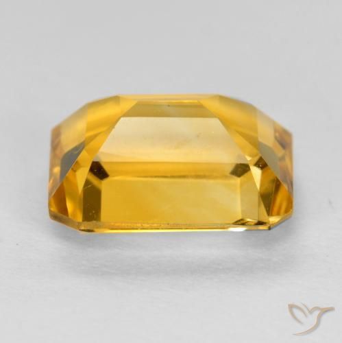 Citrino Laranja-dourado médio Natural 1.55ct, Corte Octógono / Esmeralda, VS