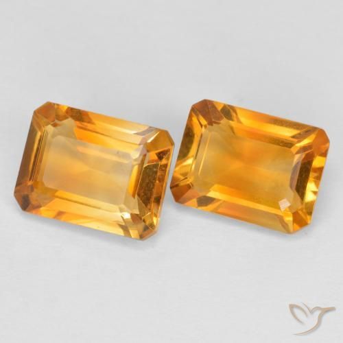 Pedras preciosas de Citrino Ouro natural de 2.88 ct, Corte Octógono / Esmeralda, VVS-VS