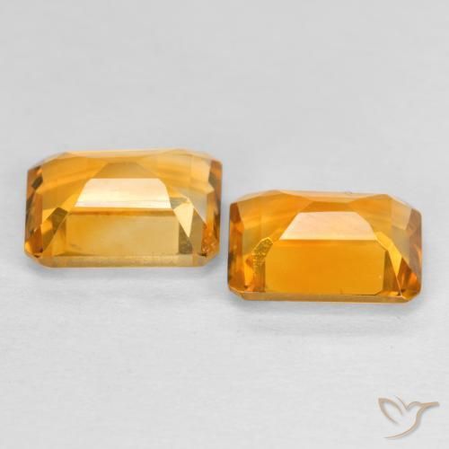 Pedras preciosas de Citrino Ouro natural de 2.88 ct, Corte Octógono / Esmeralda, VVS-VS