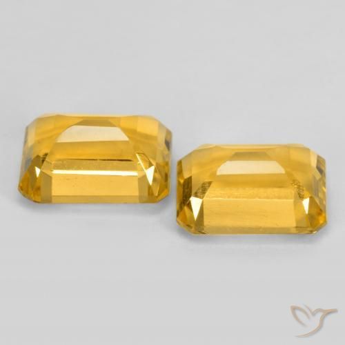 Pedras preciosas de Citrino Dourado médio natural de 3.25 ct, Corte Octógono / Esmeralda, VVS-VS