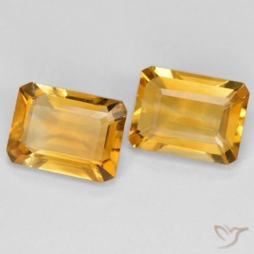 Pedras preciosas de Citrino Dourado Escuro natural de 2.80 ct, Corte Octógono / Esmeralda, VVS-VS