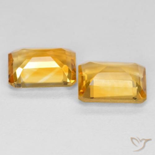 Pedras preciosas de Citrino Dourado Escuro natural de 2.80 ct, Corte Octógono / Esmeralda, VVS-VS