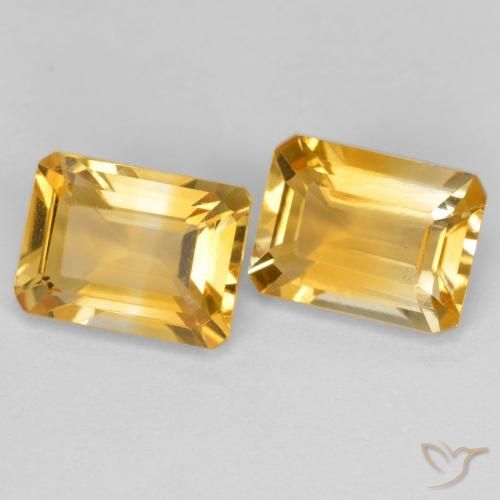 Pedras preciosas de Citrino Laranja Dourado Profundo natural de 3.11 ct, Corte Octógono / Esmeralda, VVS-VS