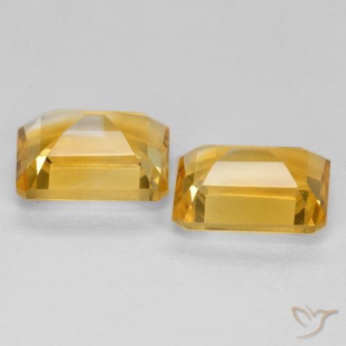 Pedras preciosas de Citrino Laranja Dourado Profundo natural de 3.11 ct, Corte Octógono / Esmeralda, VVS-VS