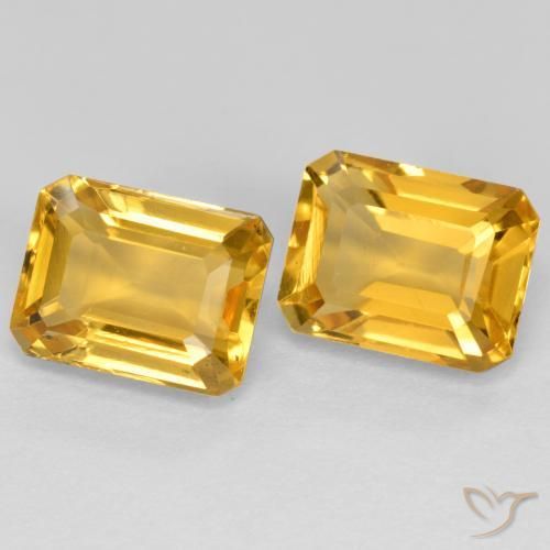 Pedras preciosas de Citrino Laranja Dourado Profundo natural de 3.43 ct, Corte Octógono / Esmeralda, VVS-VS