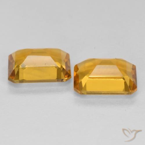 Pedras preciosas de Citrino Dourado Escuro natural de 2.68 ct, Corte Octógono / Esmeralda, VVS-VS