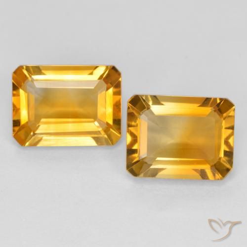 2.80ctw Natural Laranja-Ouro Citrino, Corte Esmeralda, VVS-VS