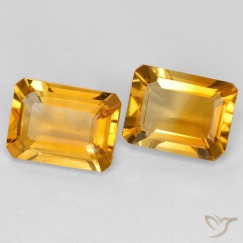 Pedras preciosas de Citrino Laranja-Ouro natural de 2.80 ct, Corte Octógono / Esmeralda, VVS-VS