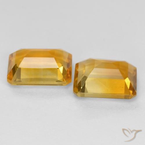 Pedras preciosas de Citrino Laranja-Ouro natural de 2.80 ct, Corte Octógono / Esmeralda, VVS-VS