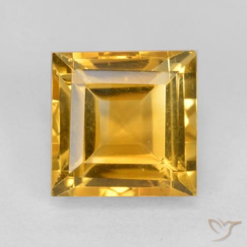 1.98ct Natural Laranja Dourado Profundo Citrino, Quadrado, VS