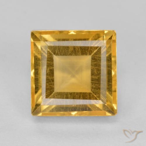 2.07ct Natural Laranja Dourado Profundo Citrino, Quadrado, VS