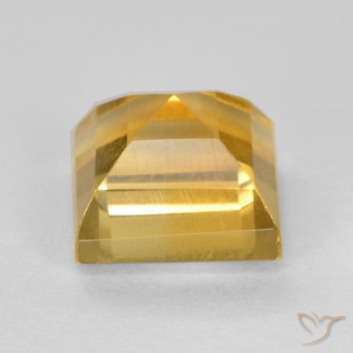Citrino Laranja Dourado Profundo Natural 2.07ct, Quadrado, VS