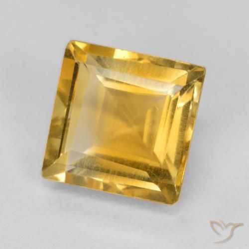 Citrino Dourado Natural 1.68ct, Quadrado, VS