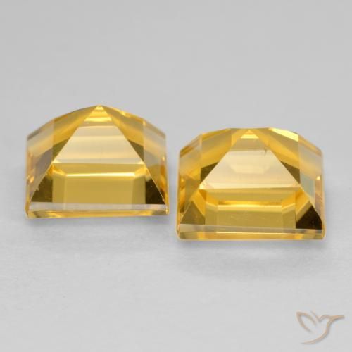 Pedras preciosas de Citrino ouro profundo natural de 3.30 ct, Quadrado, VS