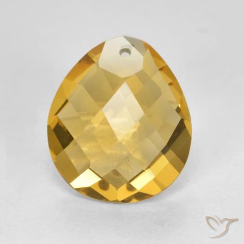 3.52ct Natural Dourado médio Citrino, Formato de pêra, VVS-VS