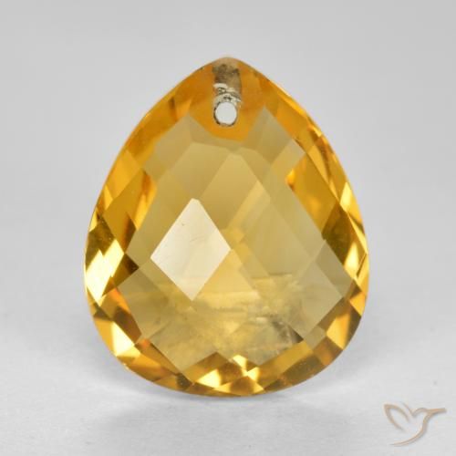 3.74ct Natural Dourado Escuro Citrino, Formato de pêra, VVS-VS