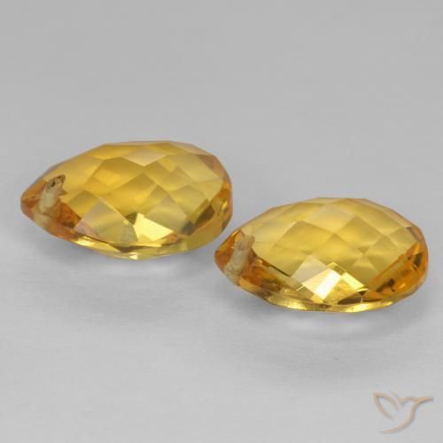 Pedras preciosas de Citrino Laranja Dourada natural de 7.95 ct, Formato de pêra, VVS-VS