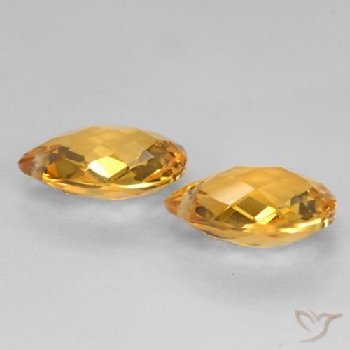 Pedras preciosas de Citrino Laranja Dourado Profundo natural de 6.99 ct, Formato de pêra, VVS-VS