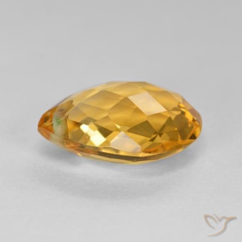 Citrino Laranja-dourado médio-claro Natural 3.50ct, Formato de pêra, VVS-VS