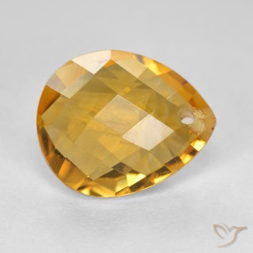 Citrino Laranja-Ouro Natural 3.82ct, Formato de pêra, VVS-VS