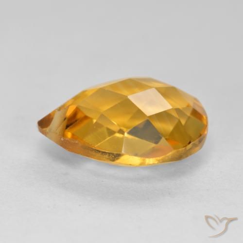 Citrino Laranja-Ouro Natural 3.82ct, Formato de pêra, VVS-VS