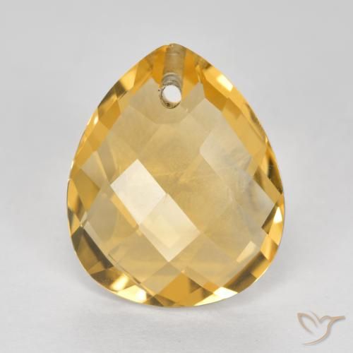 3.39ct Natural Ouro Citrino, Formato de pêra, VVS-VS