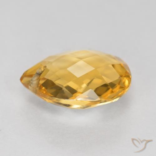 Citrino Ouro Natural 3.39ct, Formato de pêra, VVS-VS