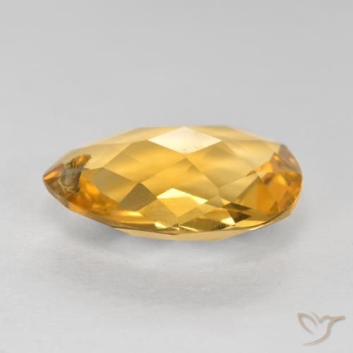 Citrino ouro profundo Natural 2.98ct, Formato de pêra, VVS-VS