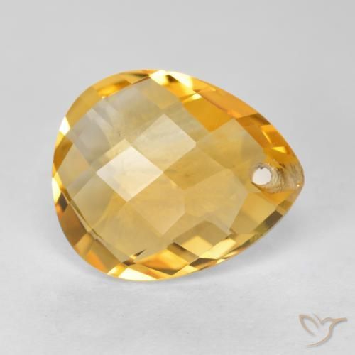 Citrino Laranja-Ouro Natural 3.61ct, Formato de pêra, VVS-VS