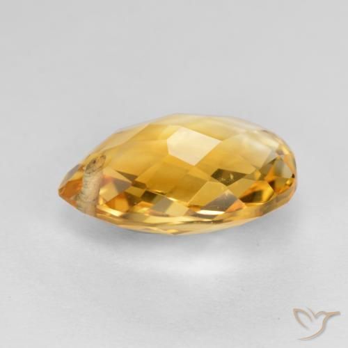 Citrino Laranja-Ouro Natural 3.61ct, Formato de pêra, VVS-VS
