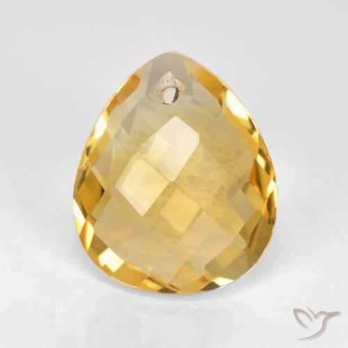 3.02ct Natural Dourado médio Citrino, Formato de pêra, VVS-VS