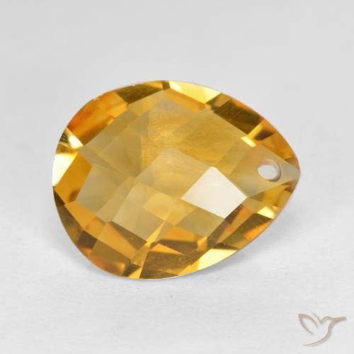 Citrino Laranja-Ouro Natural 3.26ct, Formato de pêra, VVS-VS