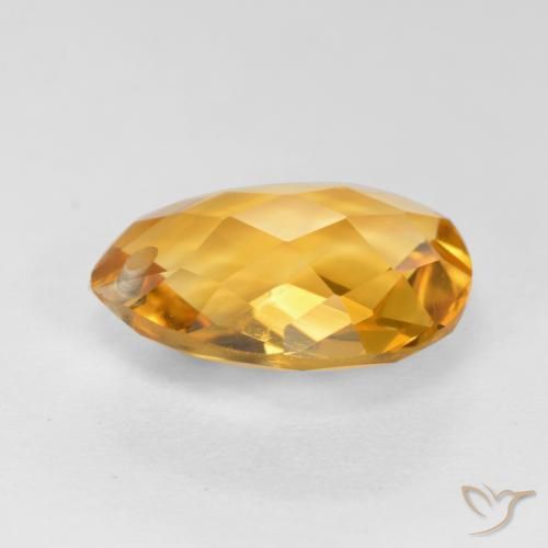 Citrino Laranja-Ouro Natural 3.26ct, Formato de pêra, VVS-VS