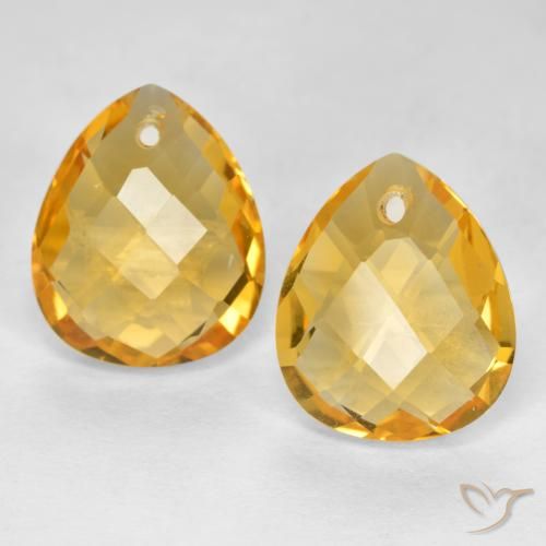 7.38ctw Natural Dourado Escuro Citrino, Formato de pêra, VVS-VS