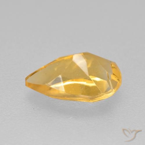 Citrino Dourado Médio-escuro Natural 0.77ct, Formato de pêra, VS