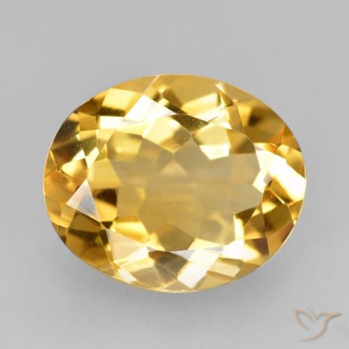 4.10ct Natural Dourado Médio-escuro Citrino, oval, VVS