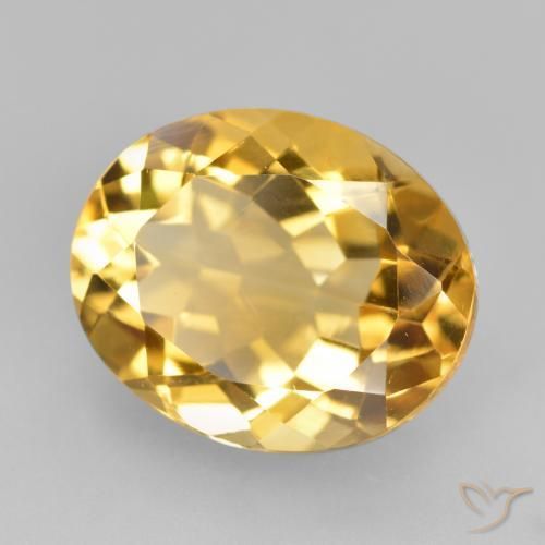 Citrino Dourado Médio-escuro Natural 4.10ct, oval, VVS