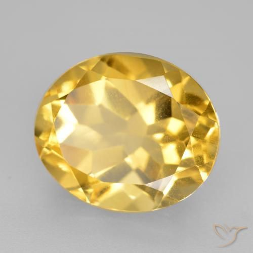 Citrino Dourado médio Natural 4.57ct, oval, VS