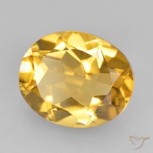 Citrino Laranja Dourado Profundo Natural 4.10ct, oval, VVS-VS