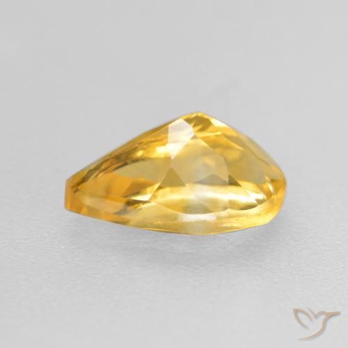 Citrino ouro médio Natural 0.82ct, Formato de pêra, VS