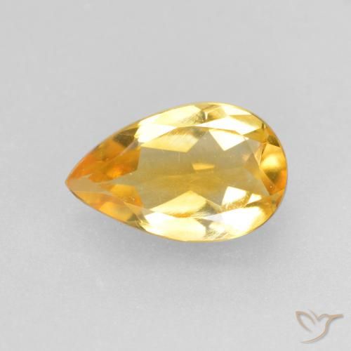 0.66ct Natural Top Ouro Citrino, Formato de pêra, VS