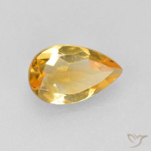 Citrino Top Ouro Natural 0.66ct, Formato de pêra, VS