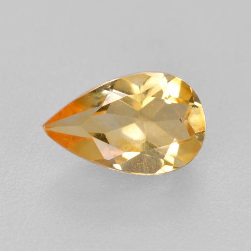 Citrino dourado natural 0,70ct, formato de pêra, VS