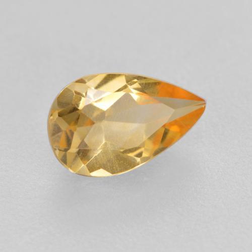 Citrino dourado natural 0,70ct, formato de pêra, VS