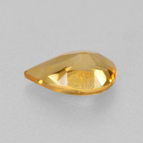 Citrino dourado natural 0,70ct, formato de pêra, VS