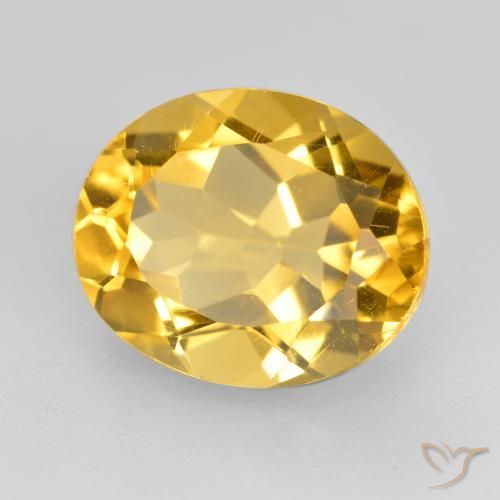 Citrino ouro médio Natural 4.62ct, oval, VVS-VS