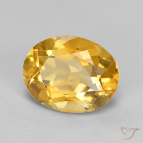Citrino Dourado Médio-escuro Natural 1.86ct, oval, VS