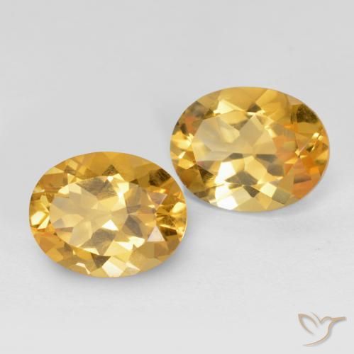 Pedras preciosas de Citrino Laranja Dourado Profundo natural de 3.34 ct, oval, VS