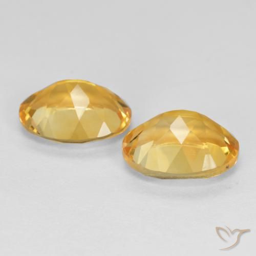 Pedras preciosas de Citrino Laranja Dourado Profundo natural de 3.34 ct, oval, VS